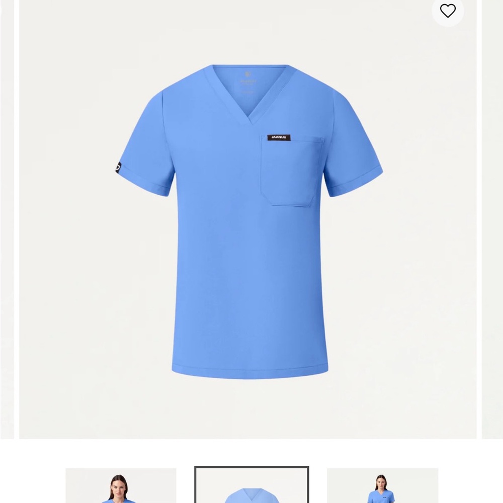 Jaanuu Scrub Top Ceil Blue